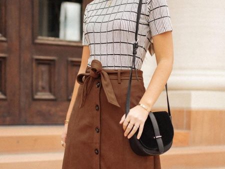 Adaline Button Down Midi Skirt Online Sale