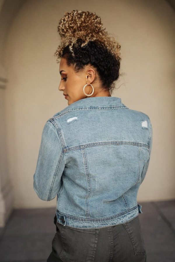 Kirra Cropped Denim Jacket For Discount