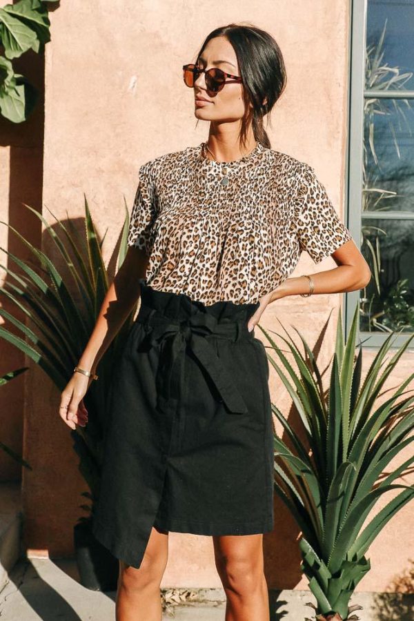 Seville Paperbag Skirt in Black Sale