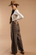 Sammy Plaid Pants in Brown Sale