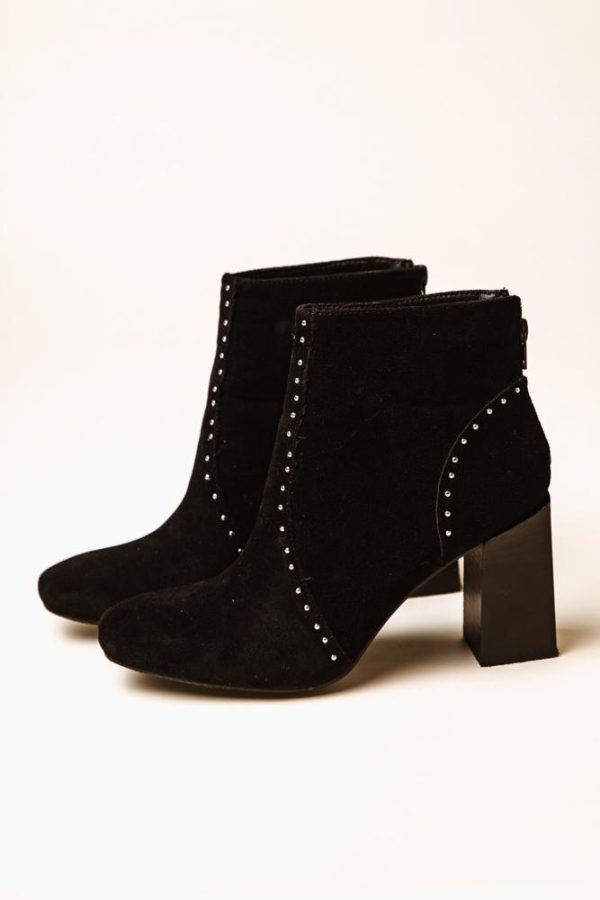 Lindsey Studded Booties in Black For Cheap