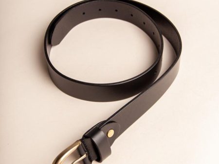 Ray Leather High-Waist Belt in Black Supply