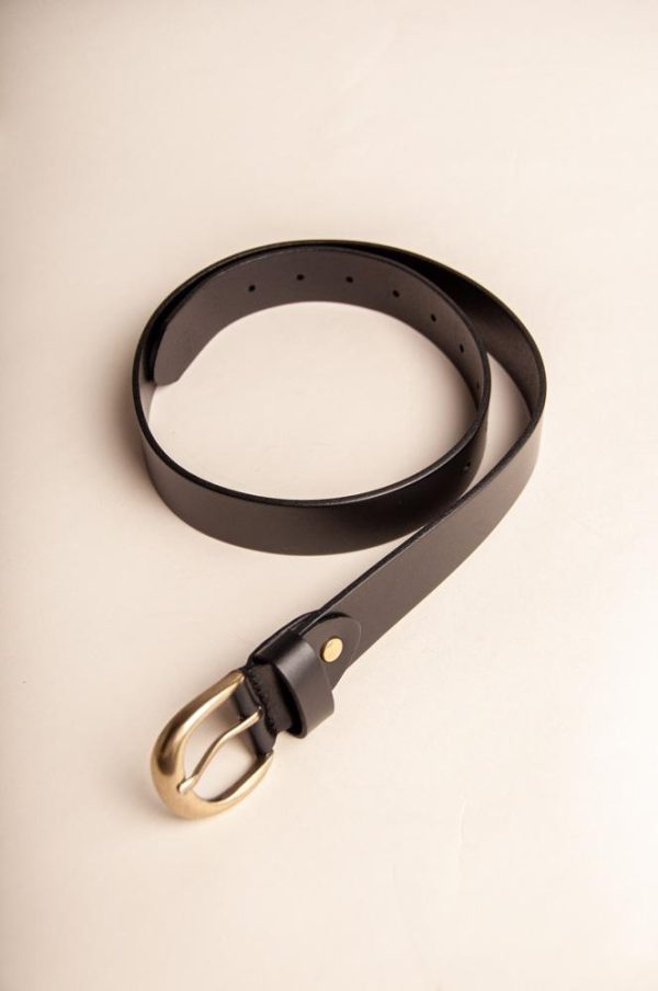 Ray Leather High-Waist Belt in Black Supply