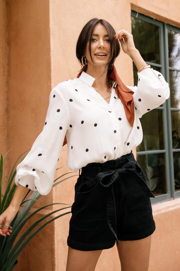 Louisa Polka Dot Blouse For Sale