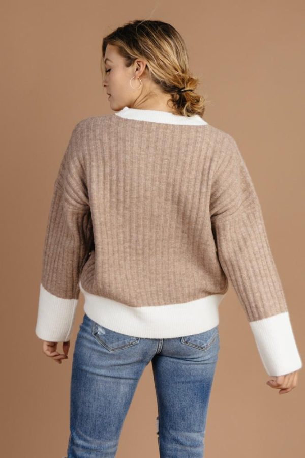 Cozy Thoughts Color Block Sweater For Cheap