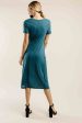 Staycation Side Knot Midi Dress in Teal Online Sale