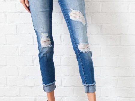 I m Torn Medium Wash Skinny Jeans Hot on Sale