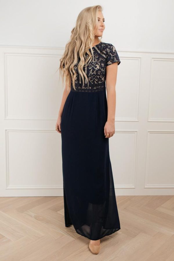 Myla Lace Maxi Dress in Navy For Discount