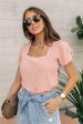 Debby Square Neck Top in Pink For Discount