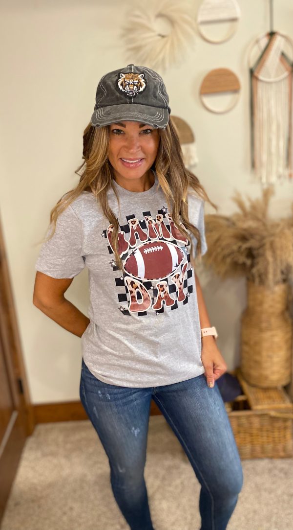 Game day screen print t shirt Hot on Sale