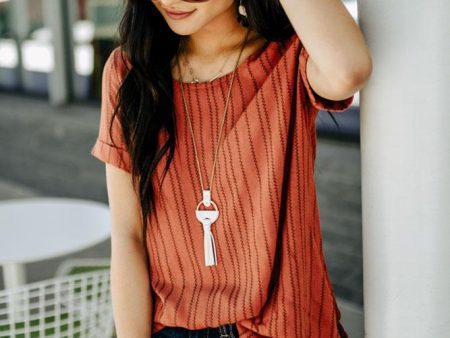 A Stone s Throw Striped Tunic in Rust Fashion