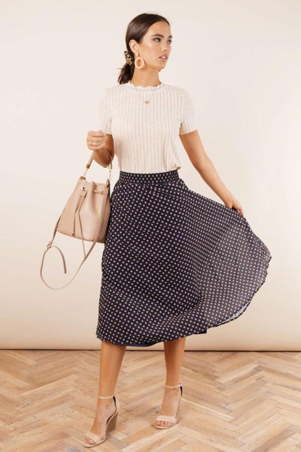 Whitney Polka Dot Skirt-FINAL SALE Supply