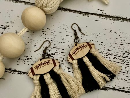 Game day macrame earrings  game day merch Hot on Sale