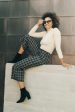 Lush High Waist Plaid Culottes Online now