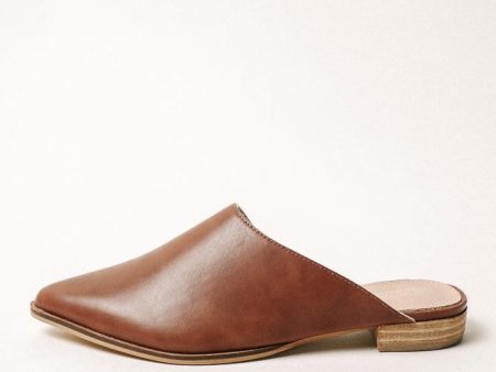 Sangria Asymmetrical Mules in Brown Fashion