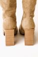 Faye Knee High Boots in Khaki Cheap