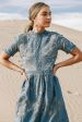 Grace Lace Dress in Blue Fashion