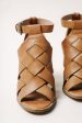 Alma Woven Heels in Camel Fashion