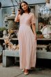 Isabel Lace Maxi Dress in Pink Hot on Sale