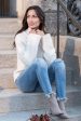 Camila Funnel Neck Sweater in Ivory Hot on Sale