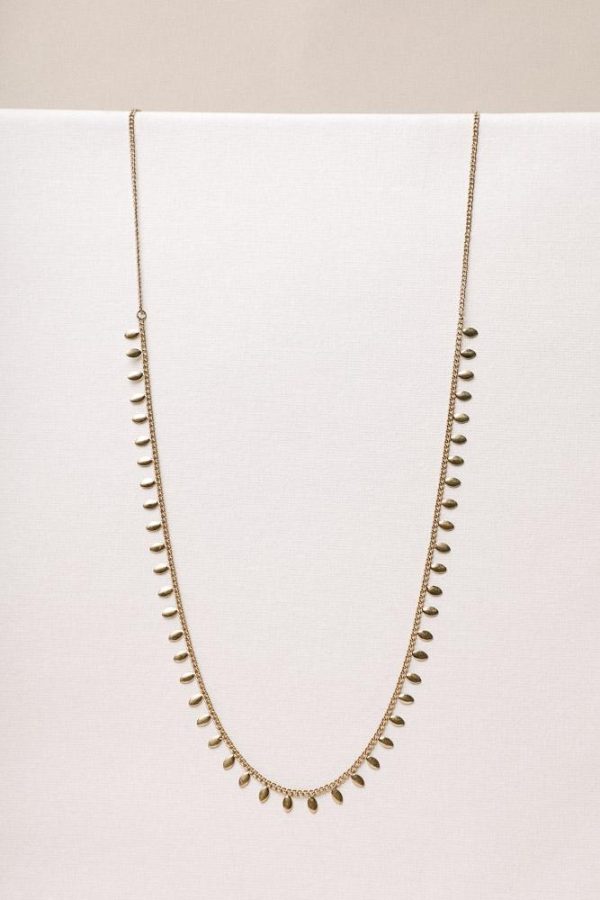 Gold Leaf Layering Necklace on Sale