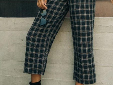 Lush High Waist Plaid Culottes Online now