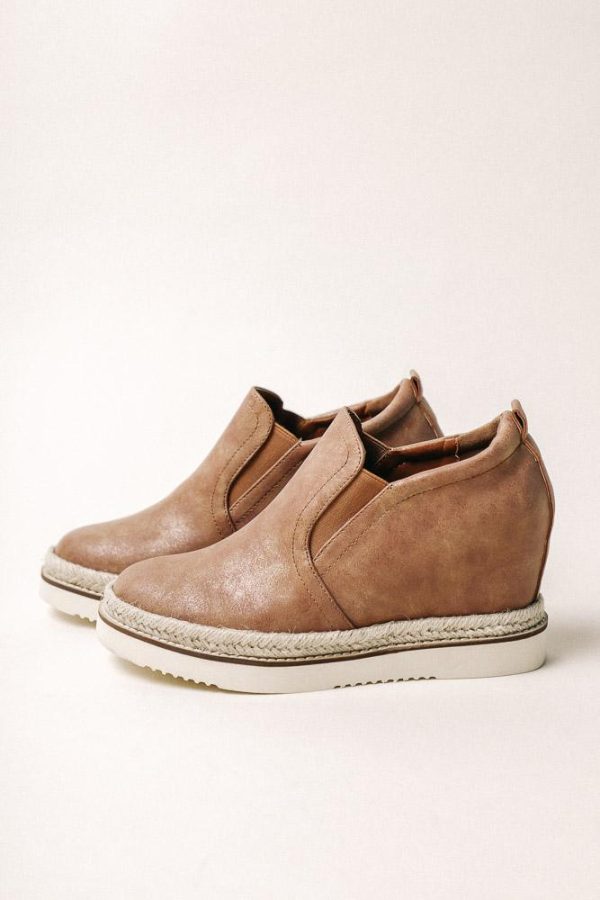 Toni Sneaker Wedge in Brown Online Hot Sale