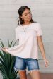 Peplum Tee in Pink Cheap