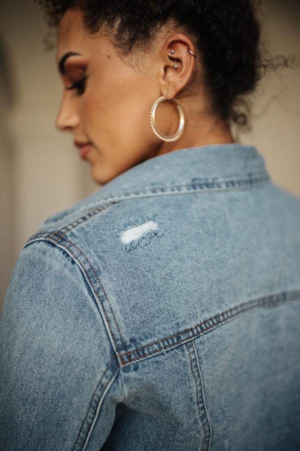 Kirra Cropped Denim Jacket For Discount