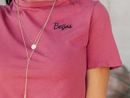 Beijos Embroidered Tee For Cheap