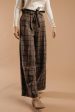 Sammy Plaid Pants in Brown Sale