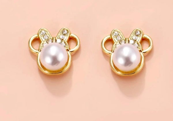 Disney pearl studs on Sale