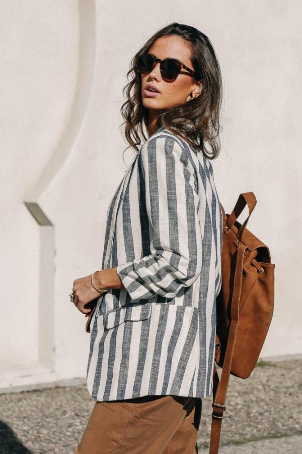 Elisa Striped Blazer For Cheap