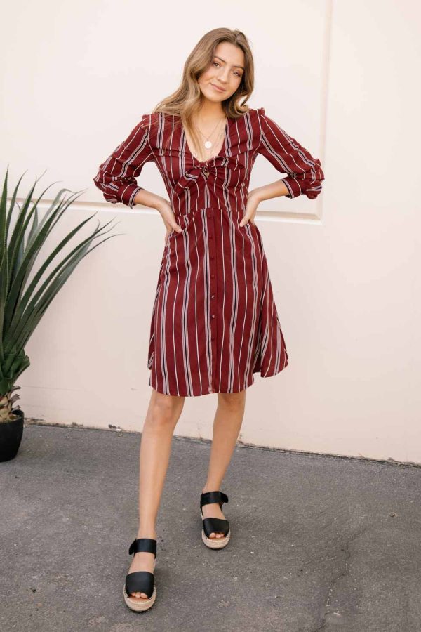 Kaylie Striped Mini Dress Sale