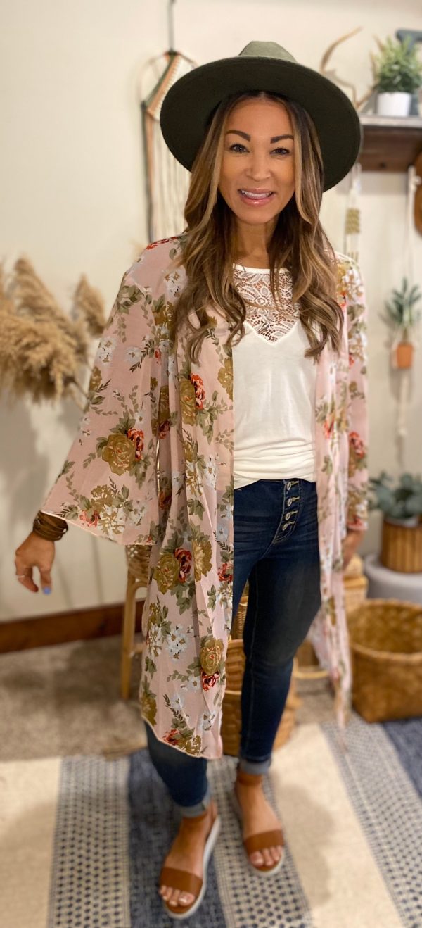 Janna floral kimono Hot on Sale