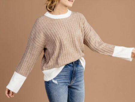 Cozy Thoughts Color Block Sweater For Cheap