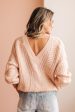 V Back Sweater in Rose For Sale