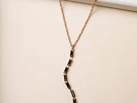 Rah Dangle Necklace in Black on Sale