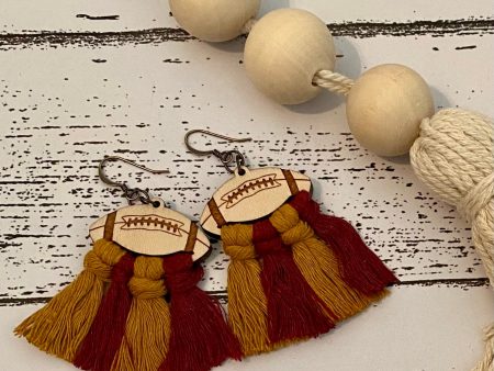 Game day!! Macrame earrings  game day merch Sale