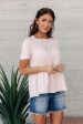 Peplum Tee in Pink Cheap