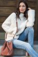 Camila Funnel Neck Sweater in Ivory Hot on Sale