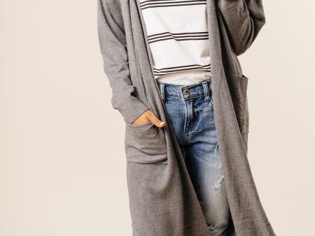 Eyes Wide Open Knit Cardigan in Grey Hot on Sale