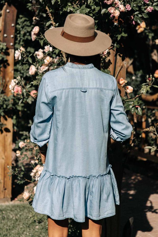 Long Sleeve Denim Dress Discount