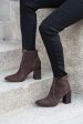 Lindsey Studded Booties in Brown Discount