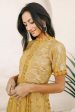 Grace Lace Dress in Mustard For Sale