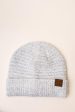 C.C. Ribbed Beanie in White Cheap