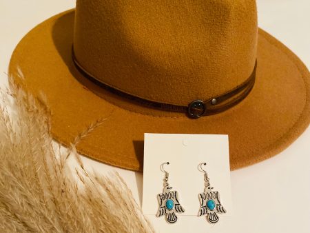 Thunderbird turquoise and silver earrings  accessories  turquoise and silver jewelry Discount