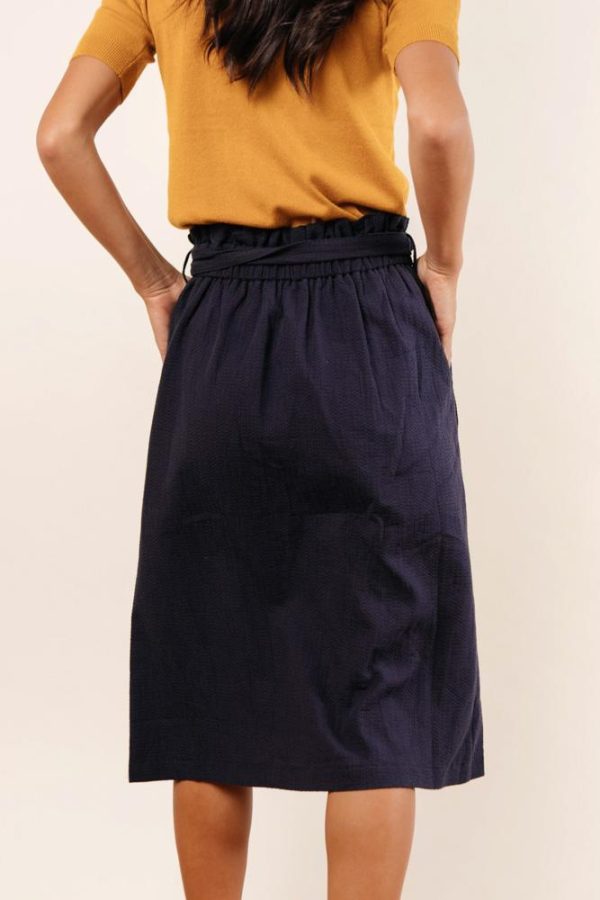 Ginger Midi Skirt in Navy Hot on Sale