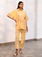 Mulmul Cotton Ely Yellow Top With Ely Yellow Pant on Sale