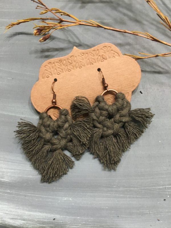 Macrame earrings For Sale